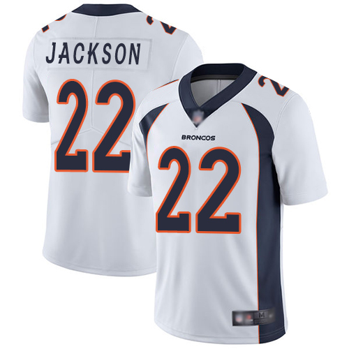 Men Denver Broncos #22 Kareem Jackson White Vapor Untouchable Limited Player Football NFL Jersey
